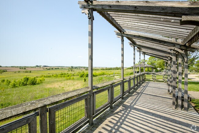 Headwaters Conservation Area in Compton Hills is best known for its scenic vista, trails, and educational kiosks.