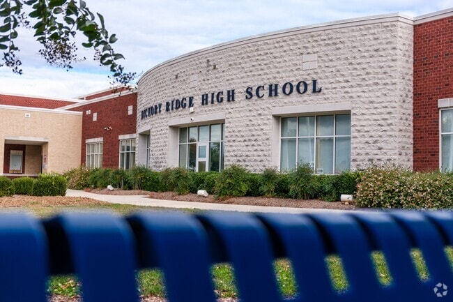 View of the beautiful Hickory Ridge High School in Harrisburg NC.