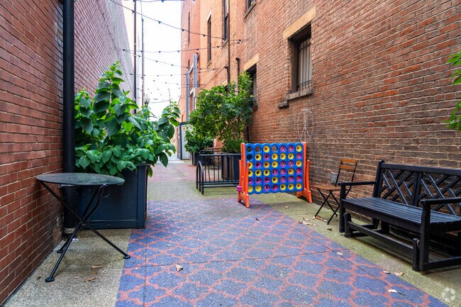 Nearby downtown Evansville has Game Room Alley which is a communal space for families to play.