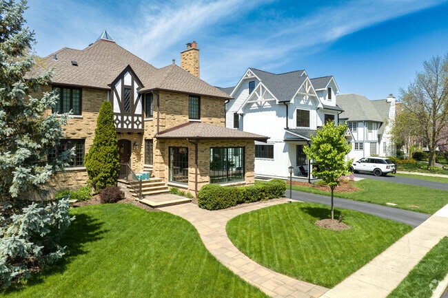 The Indian Hill neighborhood of Winnetka is full of large, beautiful homes with varying styles.