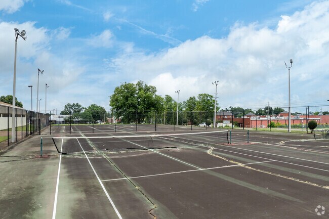 Kids can work on their tennis skills at World Overcomes Christian Academy in Memphis.