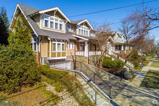 Picturesque row of homes along Glenbrook Road in north Woodmont Triangle.