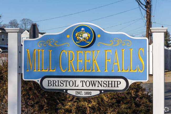 Mill Creek Falls is part of Bristol Township incorporated in 1692.