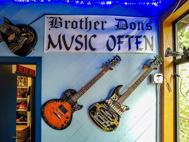 Guitars adorn the walls of Brother Don's.