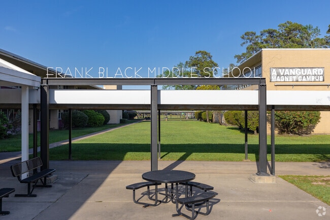 Frank Black Middle School has outdoor space for students to enjoy.