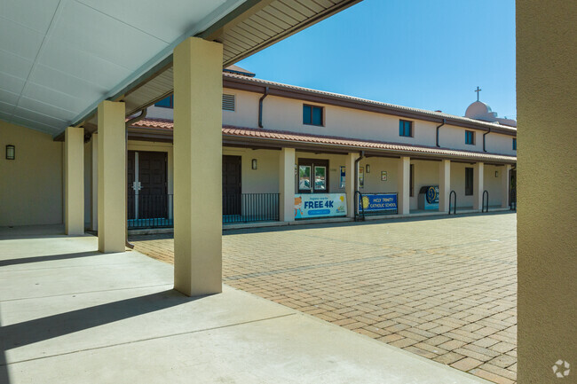 Holy Trinity Catholic School has interesting southwestern architecture.