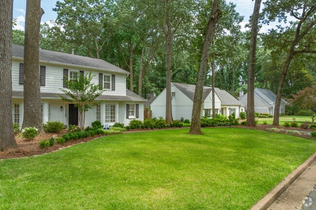 The lawns of homes in Kirby Woods are kept up nicely.