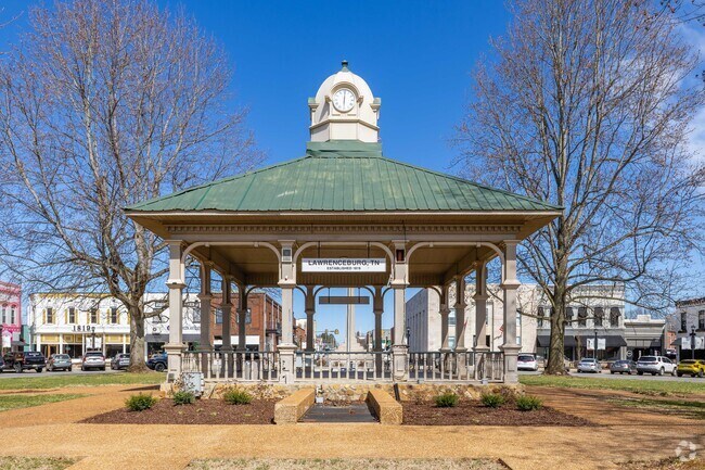 The Lawrenceburg town square hosts events throughout the year.