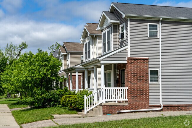 Newly constructed homes are being constructed throughout Detroit's Penrose neighborhood.