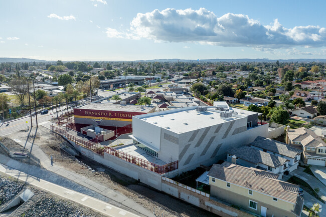 Backside of Fernando R. Ledesma High School in the city of El Monte, Ca.
