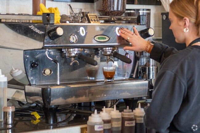 Making an espresso is an art at Grafik Coffee Co. Roastery & Café in Portsmouth.