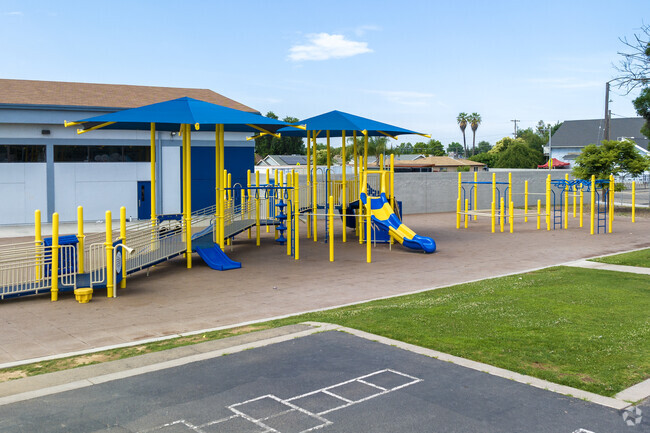 Students of Sanger's Wilson Elementary School enjoy the large playground.