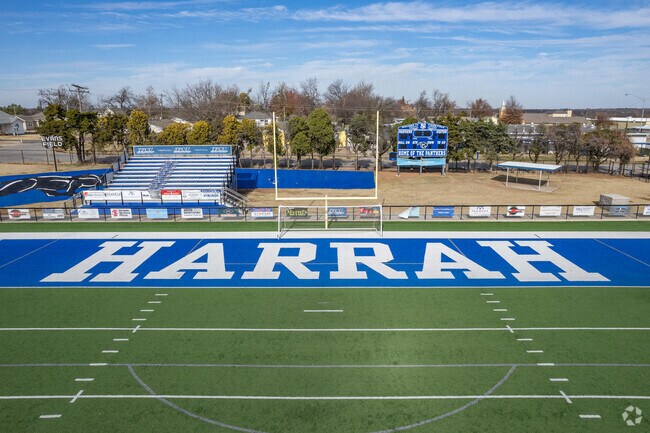 Cheer on the Panthers at the Harrah High School football stadium.