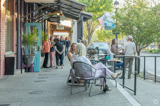 Sutter Street near Natoma Station comes alive with activities in the evenings.