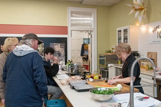 Hope & Main is a food business incubator that offers cooking demonstrations near South Warren.