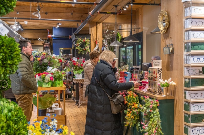 Pick up fresh flowers at Valley Forge Flowers in Eagle Village Shops for any special occasion.