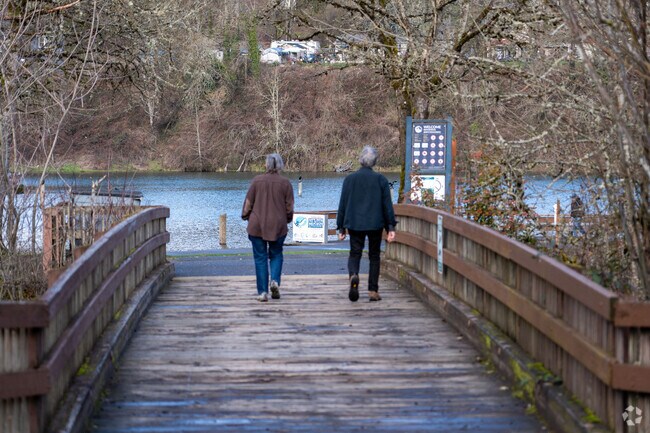 Residents of Barberton enjoy walks along the Salmon River.