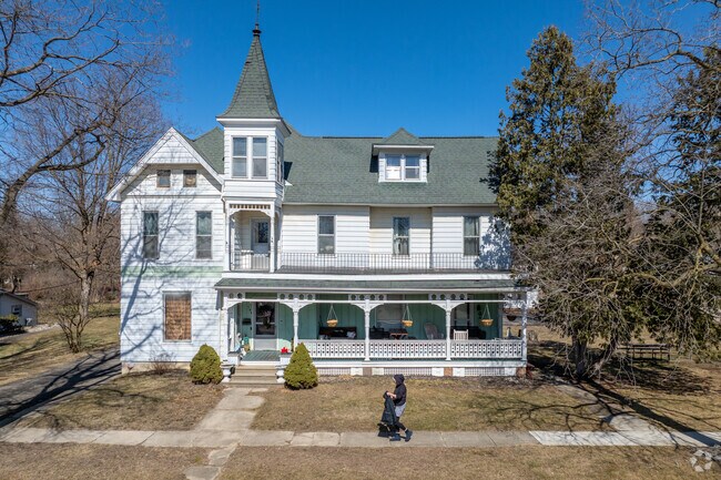 Well-maintained Victorian-style homes are scattered throughout the city of Flushing.