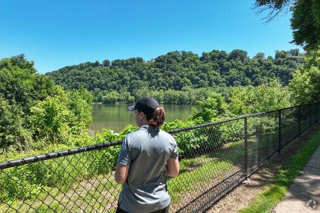 Residents enjoy the views of the Allegheny River at Tarentum Memorial Park.