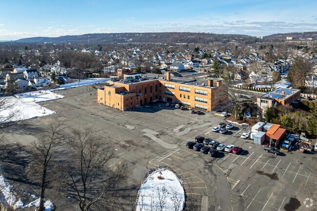An elevated view of St Bartholomew Academy, situated in the Scotch Plains area of NJ.