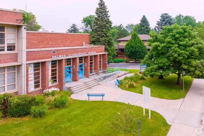 Walking path to Palmer Elementary School.