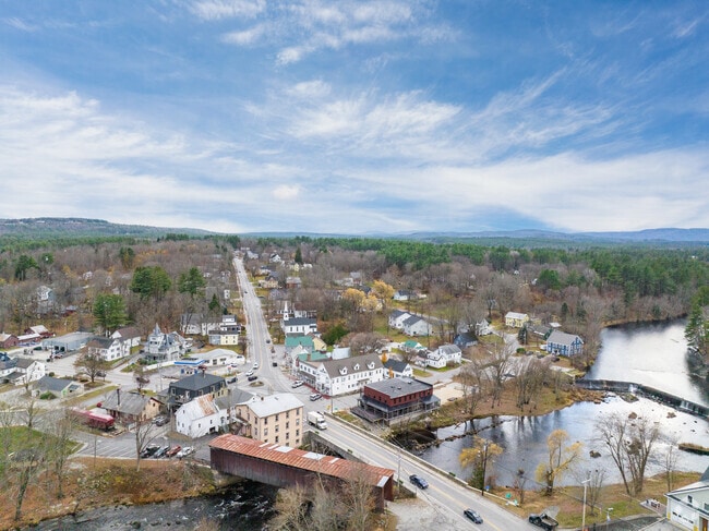 Expansive aerial view of Hopkinton where scenic landscapes & small-town charm meet.