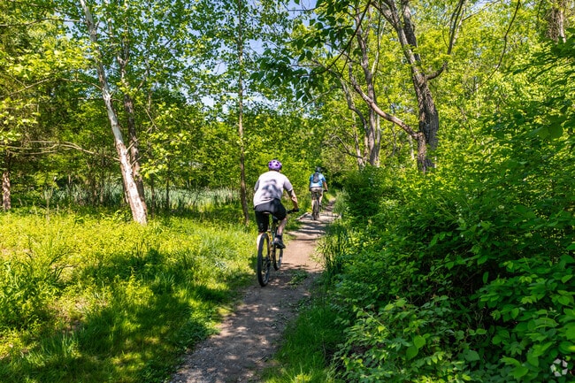 The Muddy Branch Greenway Trail is a very popular spot for cyclists and hikers in North Potomac.