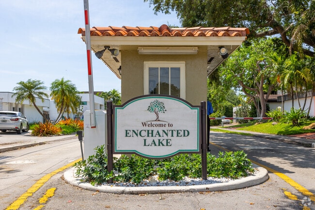The Enchanted Lake neighborhood is part of Ojus, Florida.