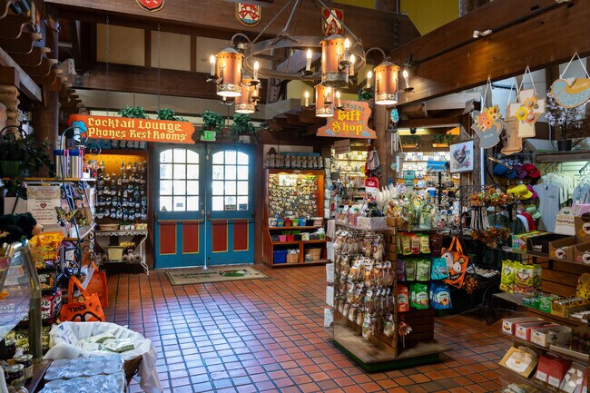 Pea Soup Andersen has a gift shop that sells rustic Danish memorabilia.