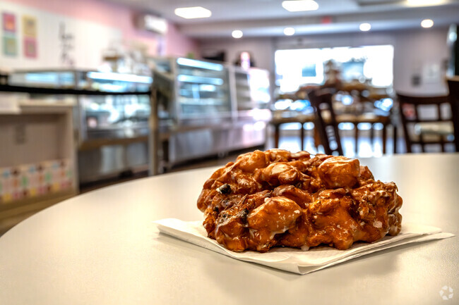 The Pineapple Mango Fritter at Sweet Kneads in Farmington is a local favorite.