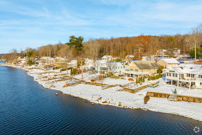 Lakefront homes on Highland Lake offer premium waterfront living.
