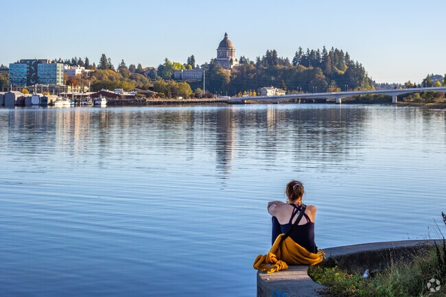 Relax and enjoy the views along the Olympia Harbor near Northwest.