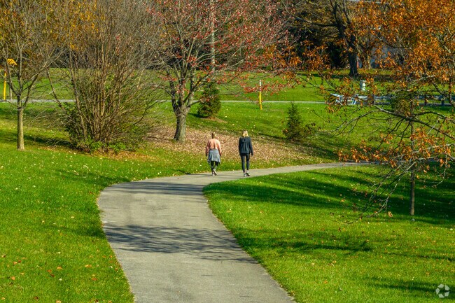 These walkers take advantage of the Rivergreenway trails a short drive from Countrybrook.