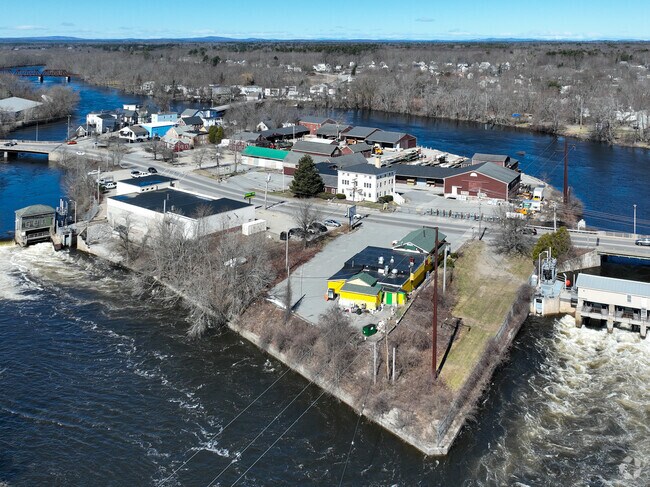 Springs Island in Downtown Biddeford has blue collar business, such as Deering Lumber.