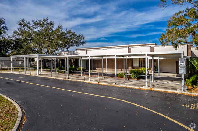 Students can be dropped off at the front of Bardmoor elementary school.