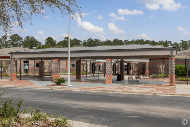 Charles B. DuBose Middle School in Summerville has a nice covered pick up and drop off area.