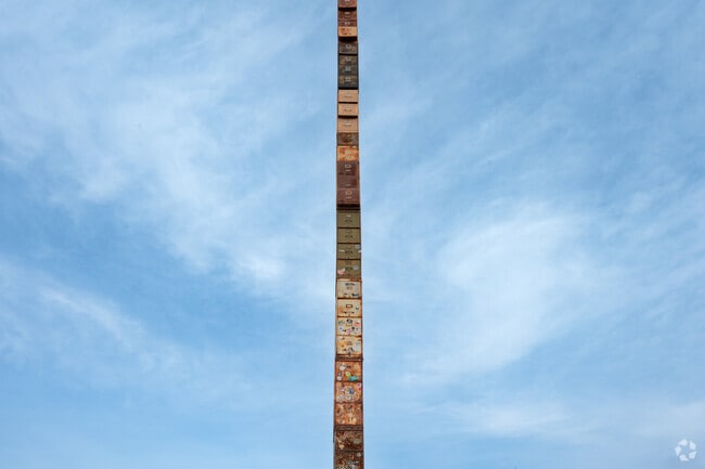 South Burlington's wall art and monuments include the World's Tallest Filing Cabinet.
