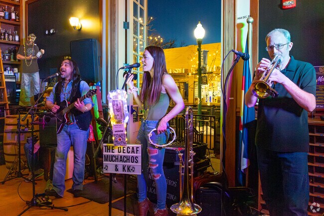 A fun atmosphere can be found inside and out at Mardi Gras in Olde Town Arvada.