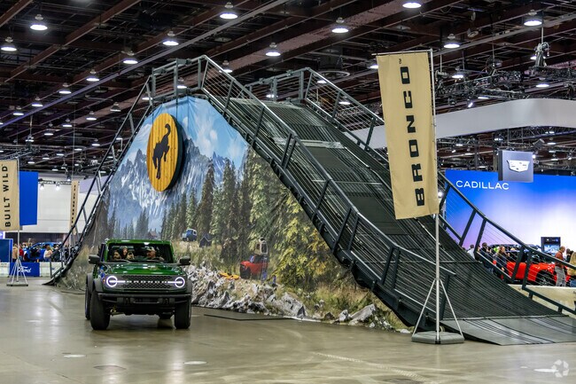 Take a new 4x4 for a test run at the Detroit Auto Show's indoor track.