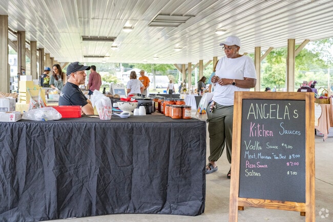 Angela's homemade sauce was a popular table at the Orange Farmer's Market.