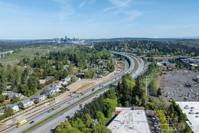 A short drive away from downtown Bellevue, Factoria is a convenient place to live.