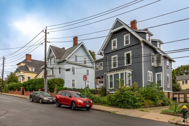 Rows of massive, three-story homes line the streets of Uphams Corner-Jones Hill.
