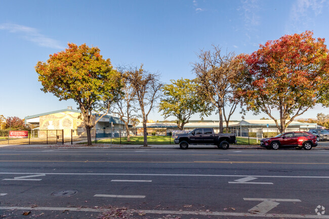 A view of the San Antonio Elementary School from across the street in San Jose.
