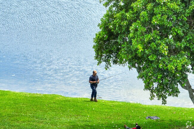 You can do fishing at one of the lakes by the residential communities in Northtree neighborhood.