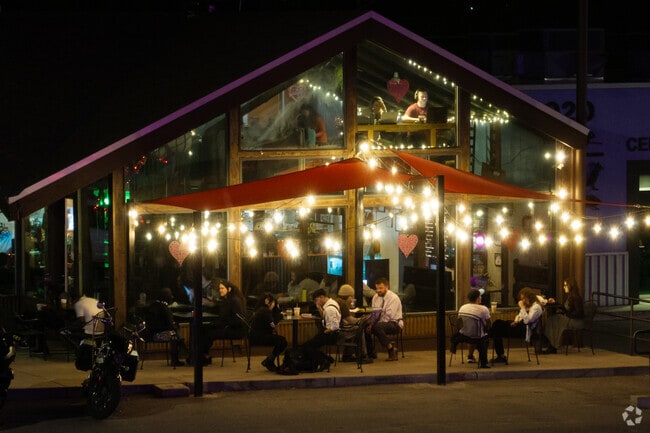 Black Crown Coffee lights up at night and serves local brew in Midtown Tucson.