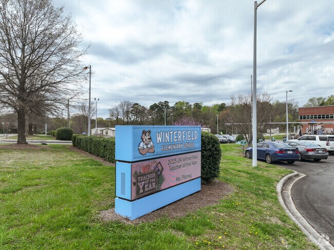 The signage at Winterfield Elementary.