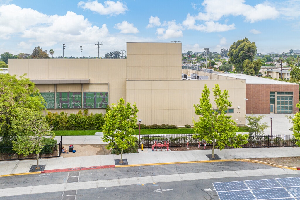 Helix High School's campus features specialized buildings for different departments.