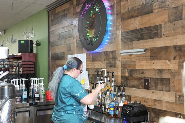 Handcrafted coffee drinks are made to order at Broken Leaf Cafe, in Newton Falls.