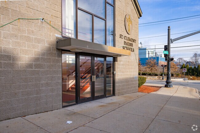 St. Clement Elementary School sits on the Somerville-Medford line.