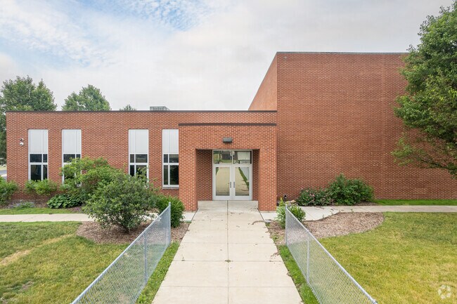 An alternate entrance to Hazelgreen Elementary school in Alsip, Illinois.